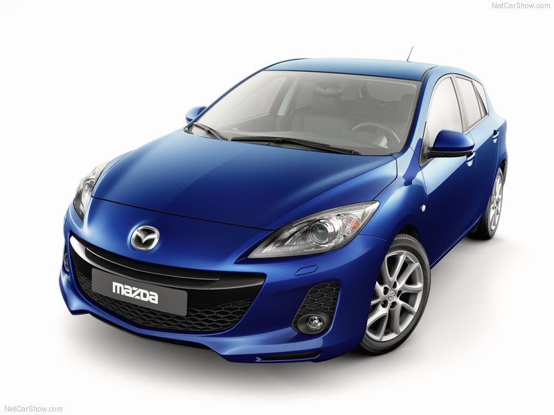 Blue Mazda 3 2012