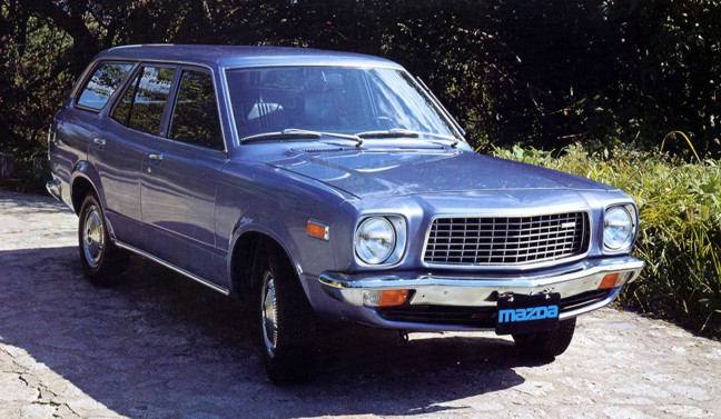 Blue Mazda 808 1976