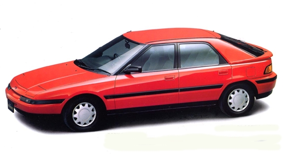 Red Mazda Astina 1989