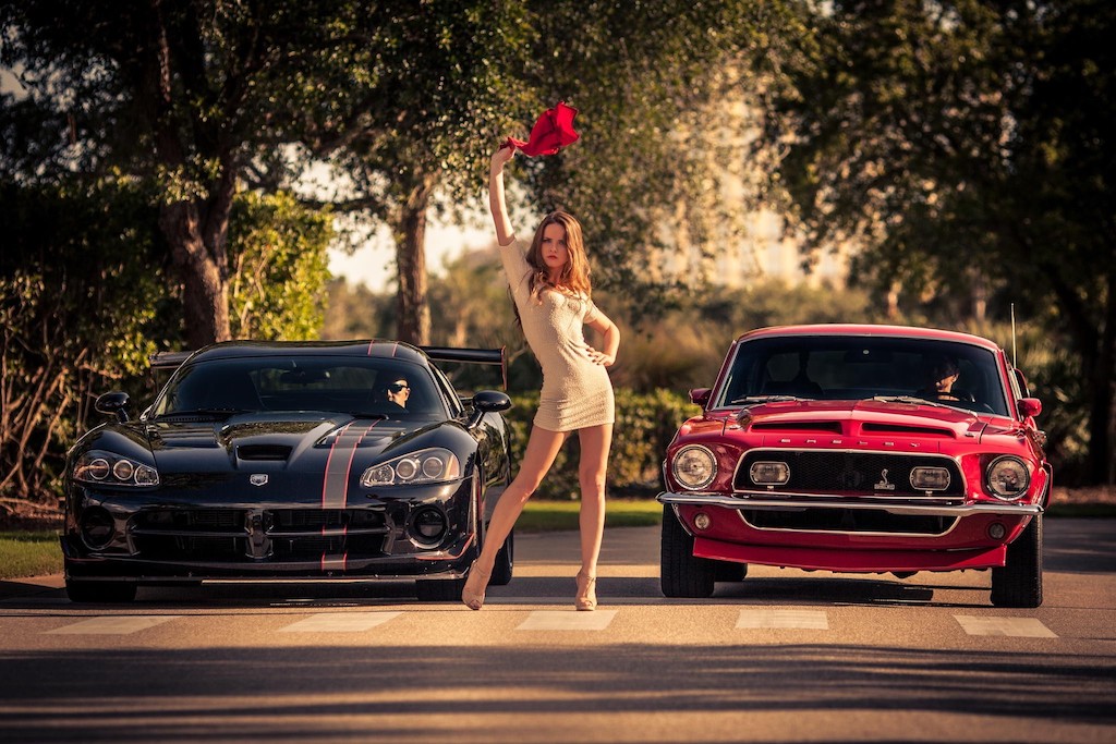 1968 Ford Mustang Shelby GT500 and Girl